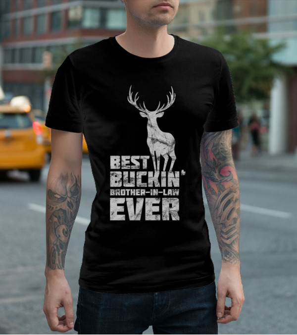 Best Buckin' Brother-in-Law Ever Mens Awesome Buck Deer T-Shirt