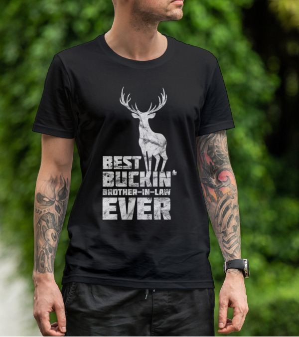 Best Buckin' Brother-in-Law Ever Mens Awesome Buck Deer T-Shirt