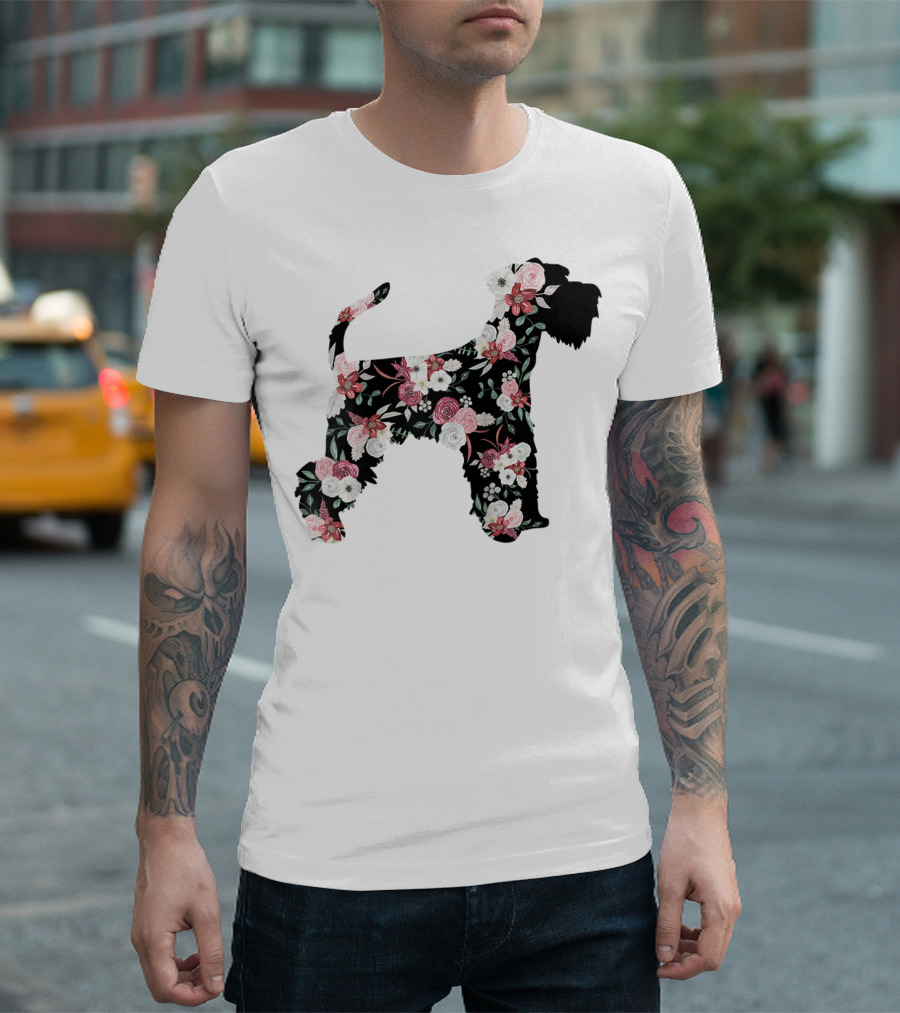 Minischnauzer Floral T-Shirt