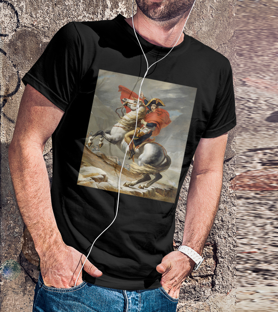 Napoleon Bonaparte Crossing The Alps Iconic Equestrian T-Shirt