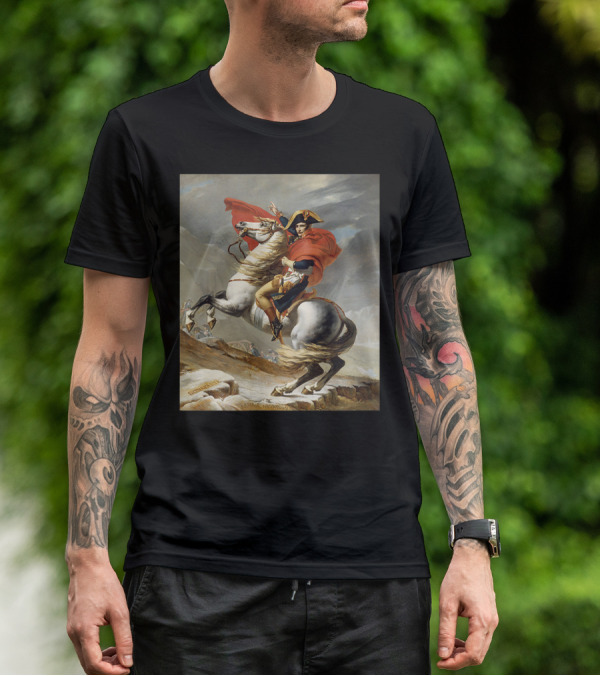 Napoleon Bonaparte Crossing The Alps Iconic Equestrian T-Shirt