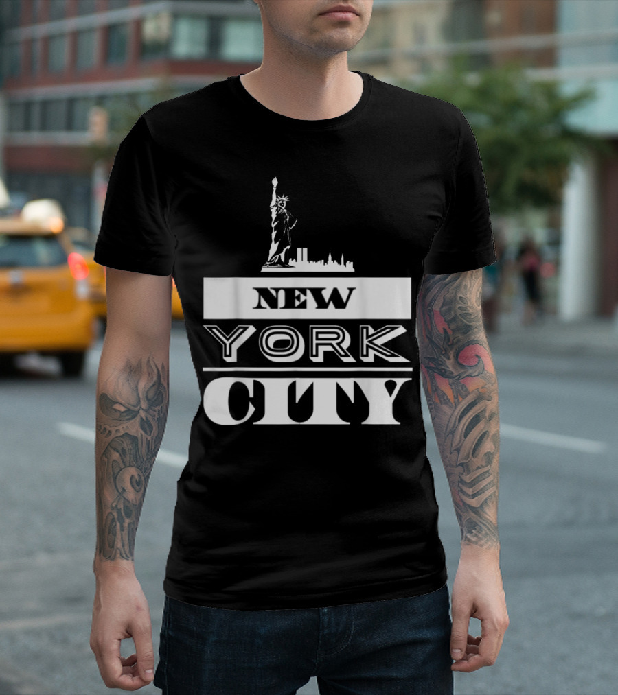 New York City NYC Statue Of Liberty Skyline T-Shirt