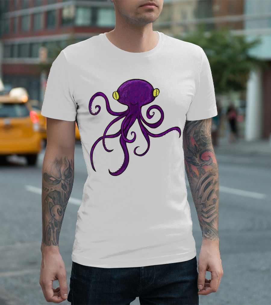 Purple Octopus Whimsical T-Shirt