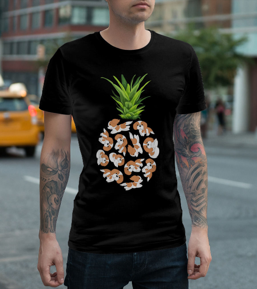 Pineapple Cavalier King Charles Spaniel Summer Pups T-Shirt