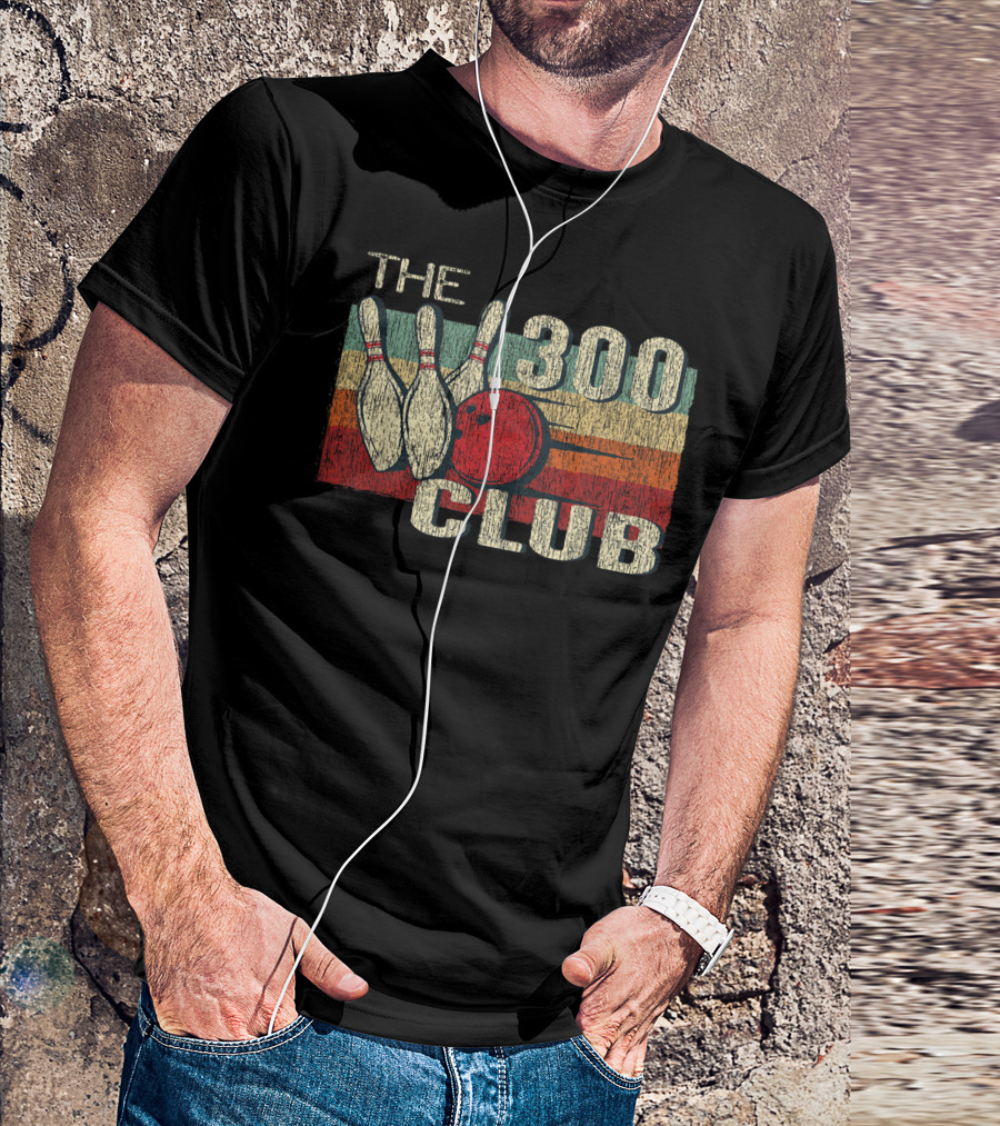 The 300 Club Perfect Bowling Game Retro T-Shirt