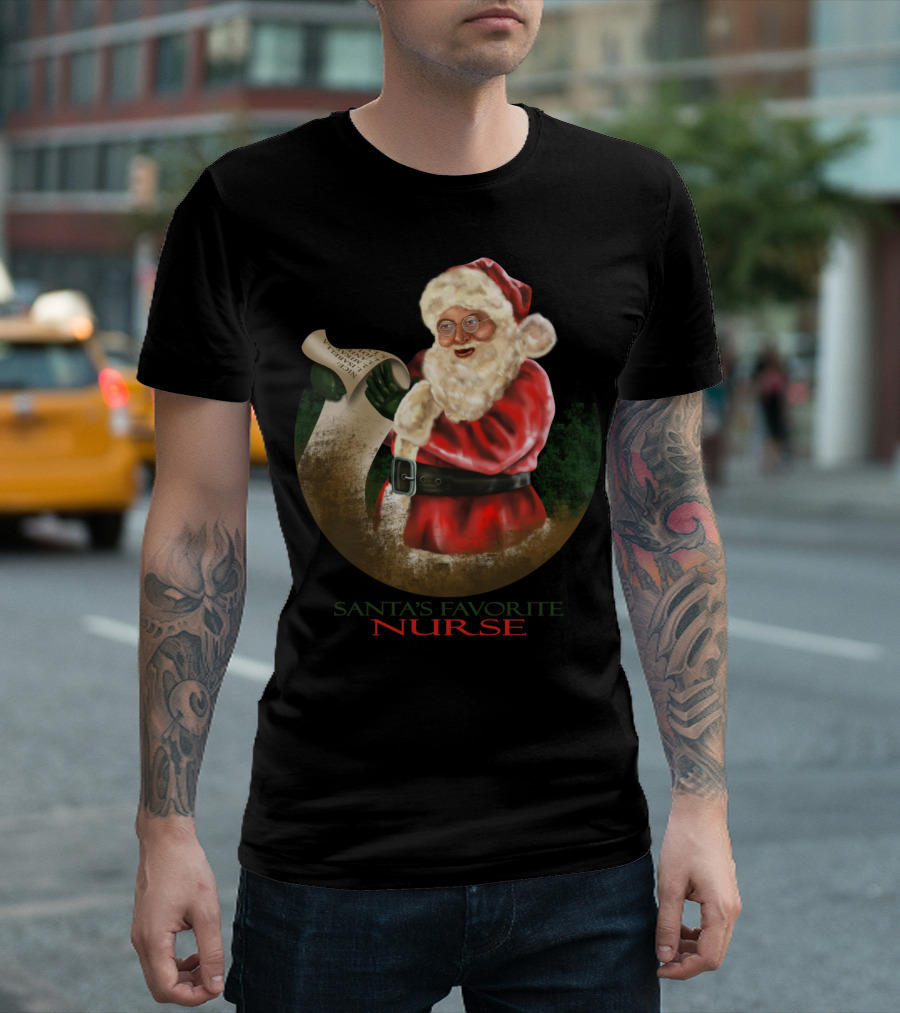 Santa's Favorite Nurse T-Shirt