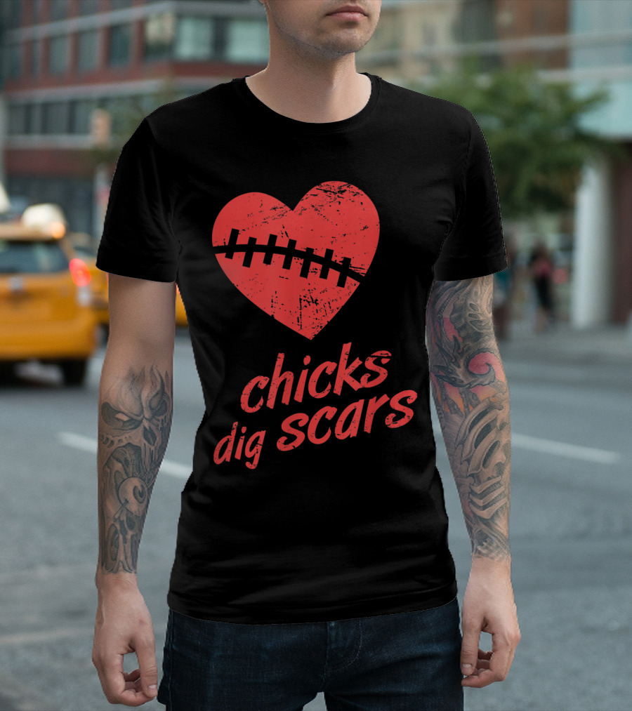 Chicks Dig Scars Heart Surgery Recovery Humor T-Shirt