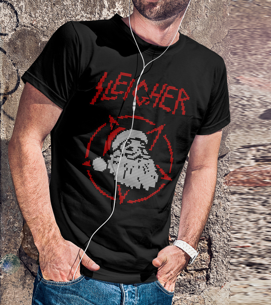 Sleigher Santa Pentagram Knit T-Shirt