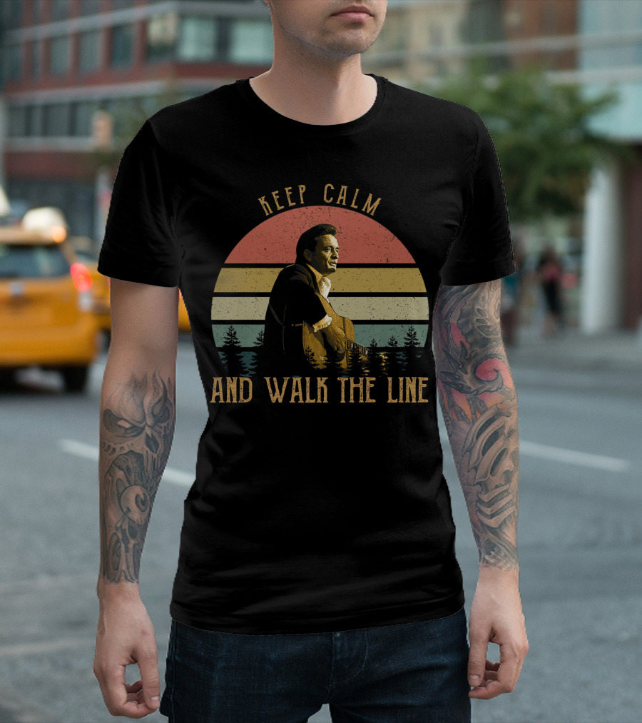 Keep Calm and Walk the Line Vintage Johnny Cash T-Shirt