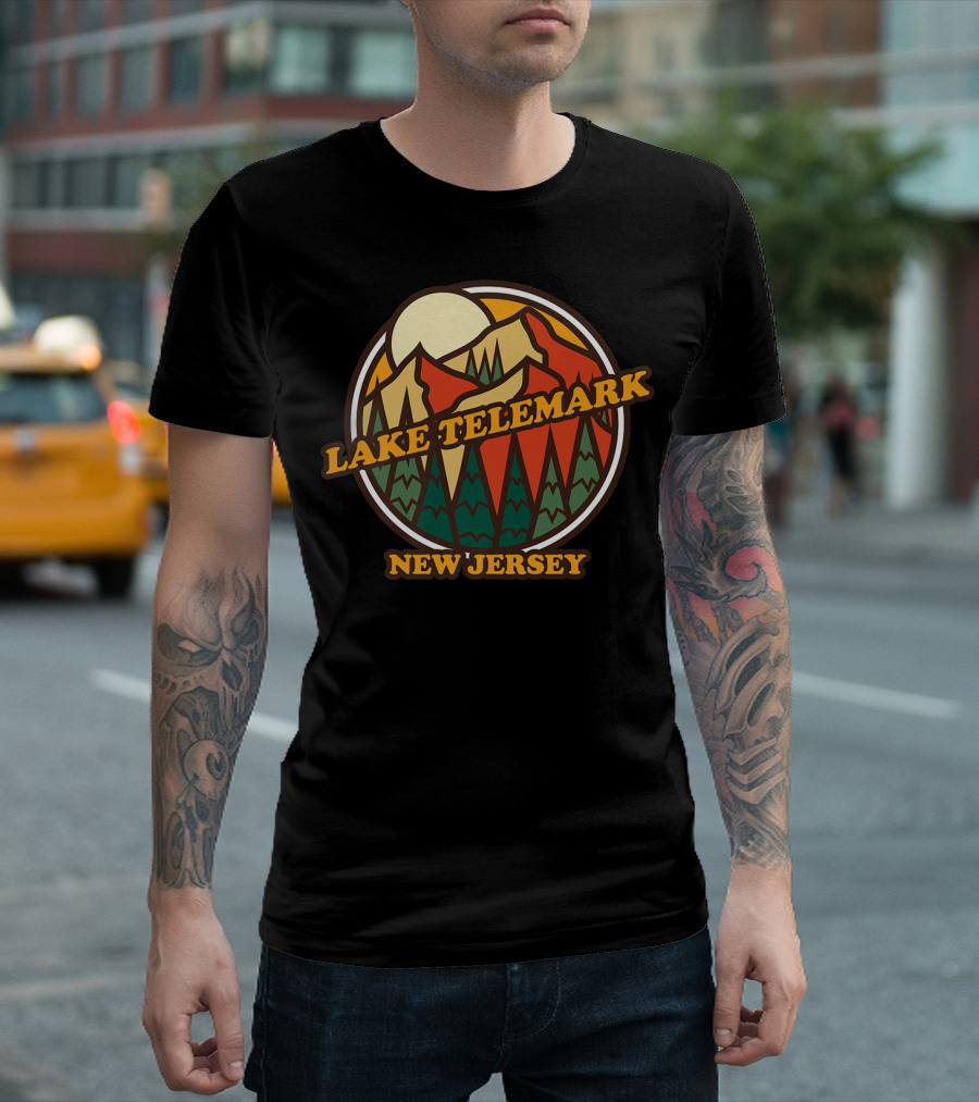 Lake Telemark New Jersey Retro Mountain Vintage T-Shirt