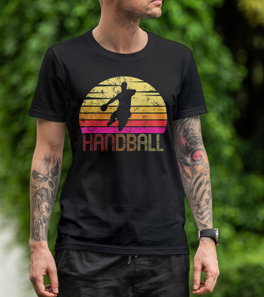 Vintage Handball Retro Sunset T-Shirt