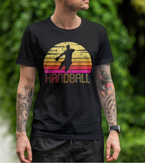 Vintage Handball Retro Sunset T-Shirt