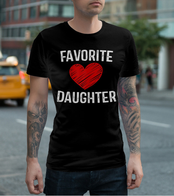 FAVORITE DAUGHTER Red Heart T-Shirt