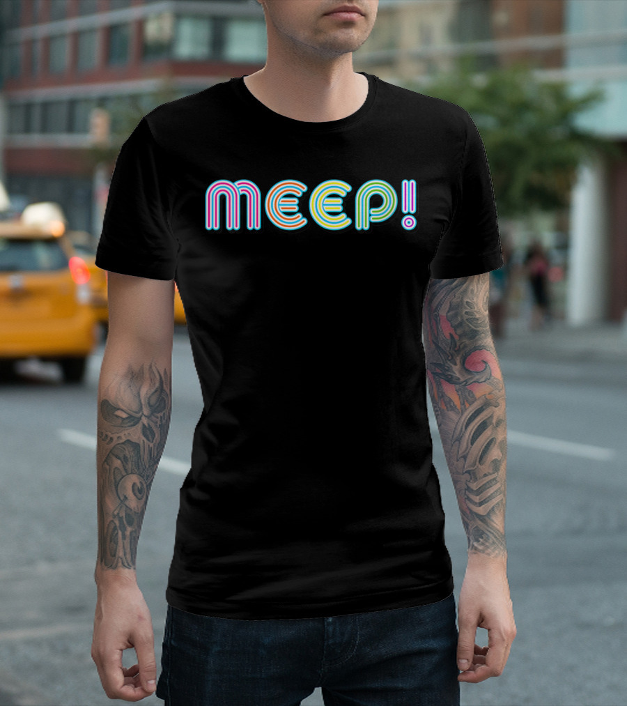 MEEP Colorful Neon Fun Pride Humorous Expression T-Shirt