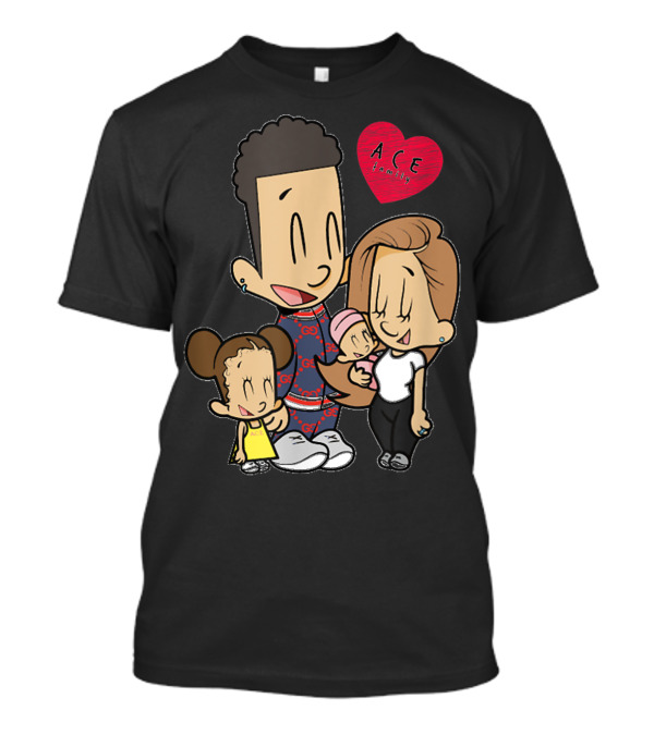 ACE Cartoon Family Merch Heart T-Shirt