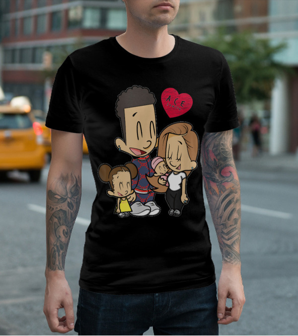 ACE Cartoon Family Merch Heart T-Shirt