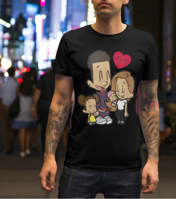 ACE Cartoon Family Merch Heart T-Shirt