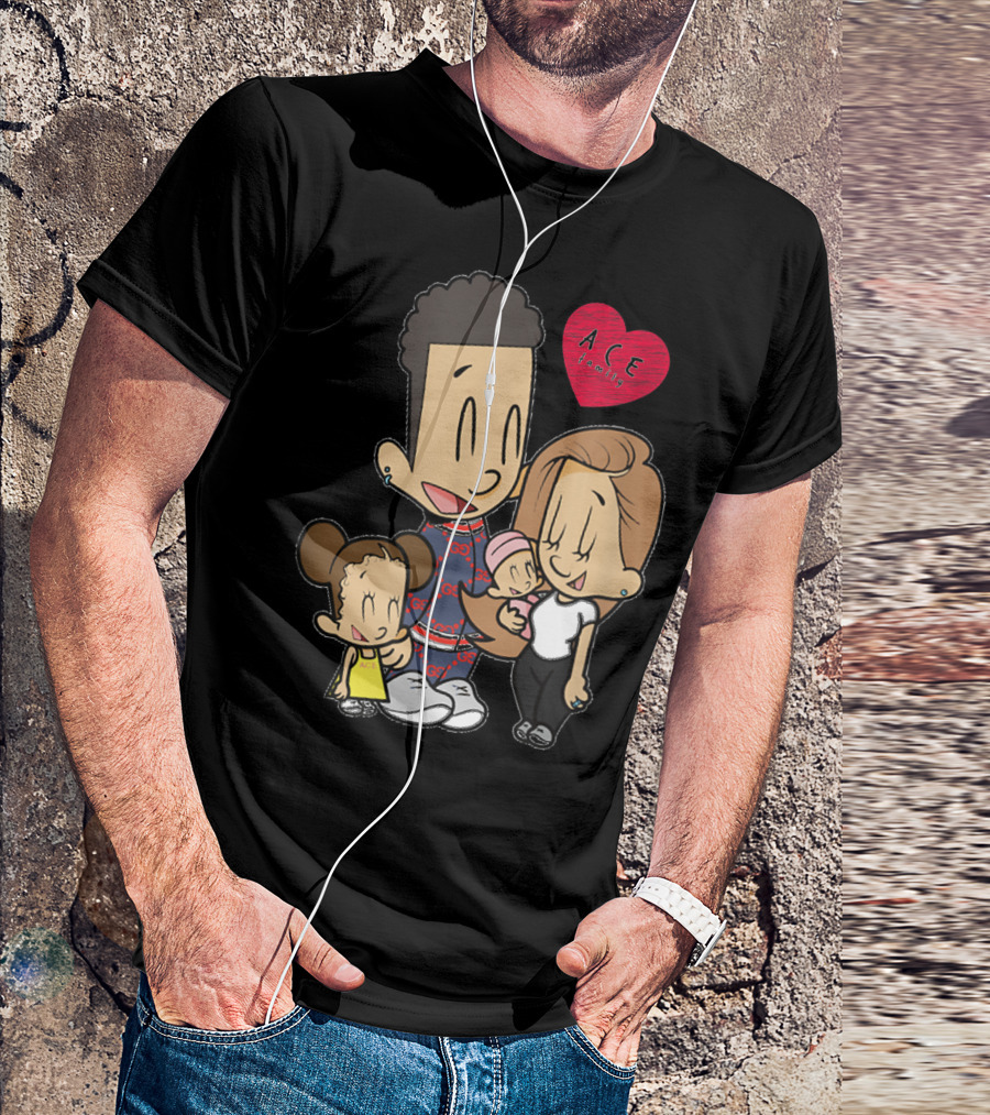 ACE Cartoon Family Merch Heart T-Shirt