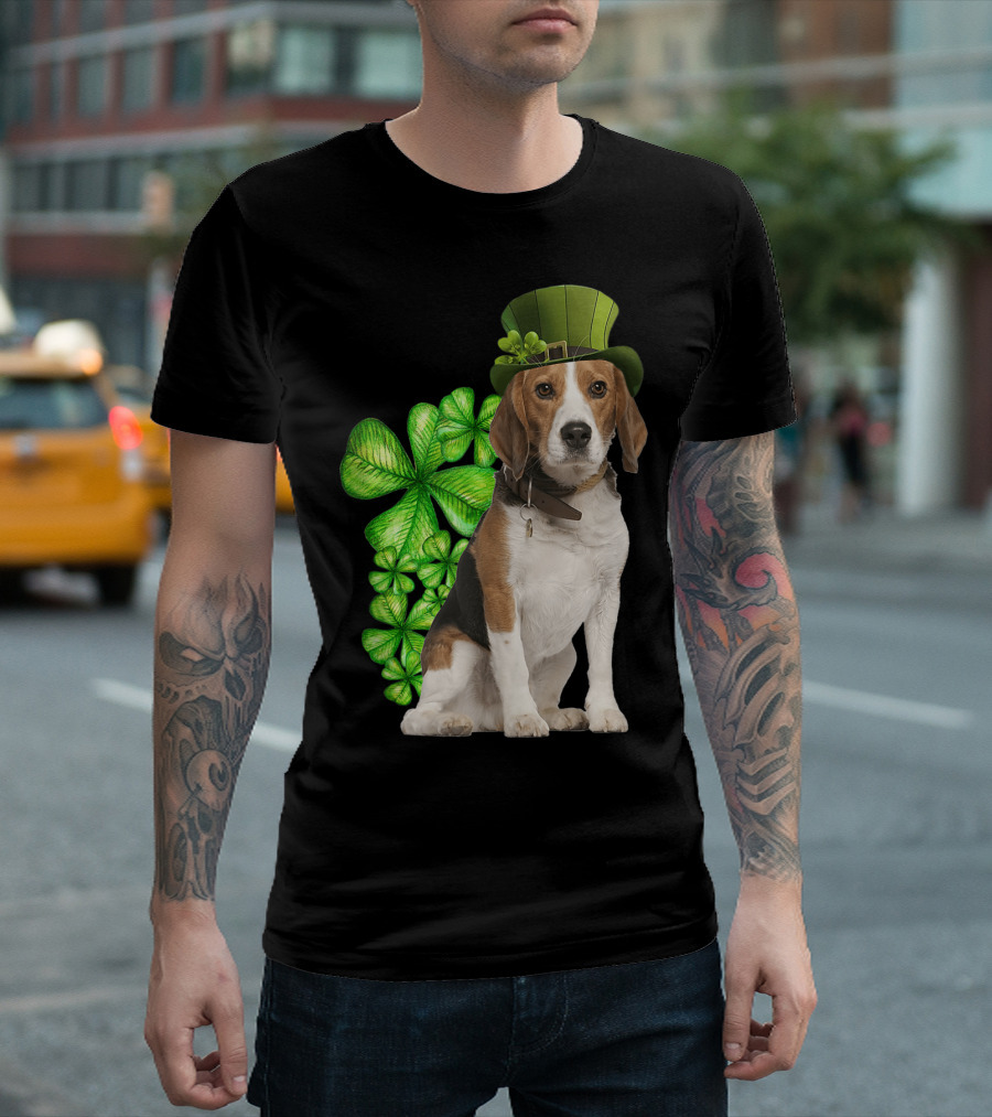 Beagles Irish Shamrock Dog Lovers St. Patrick's Hat T-Shirt