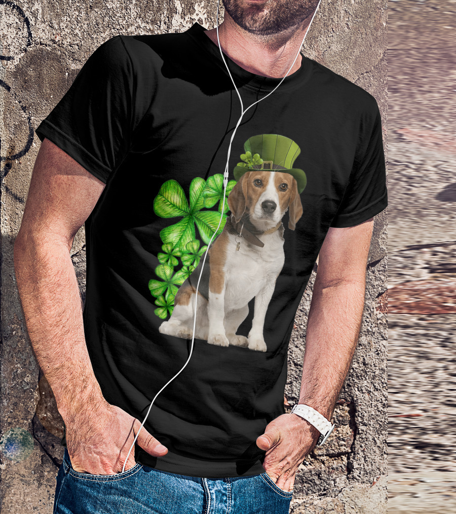 Beagles Irish Shamrock Dog Lovers St. Patrick's Hat T-Shirt