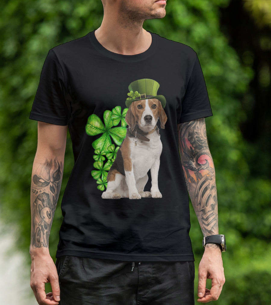 Beagles Irish Shamrock Dog Lovers St. Patrick's Hat T-Shirt