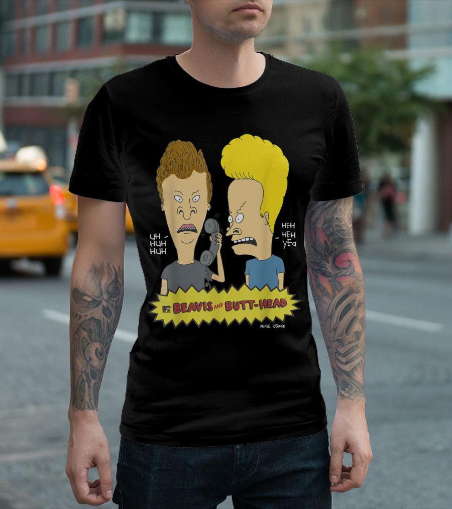 MTV Beavis And Butt-Head Uh Huh Huh Heh Heh Yea Prank Call Mike Judge T-Shirt