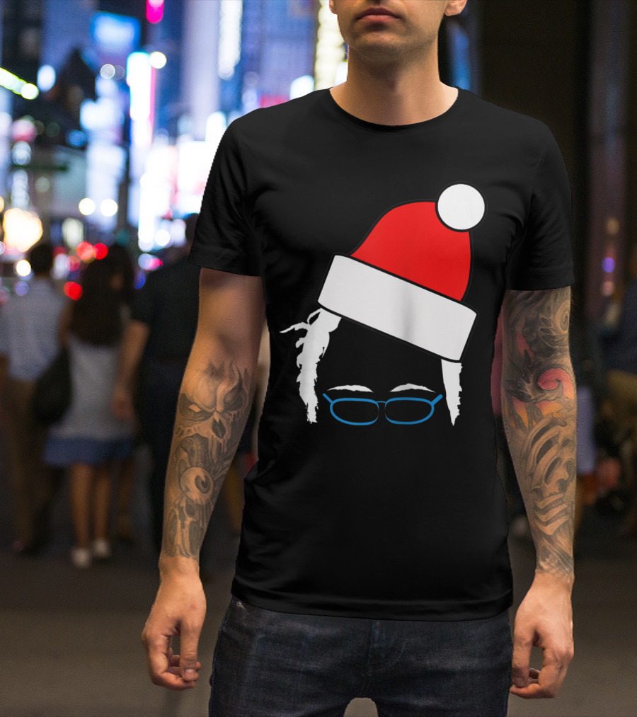 Bernie Sanders Santa Hat Christmas Holiday T-Shirt