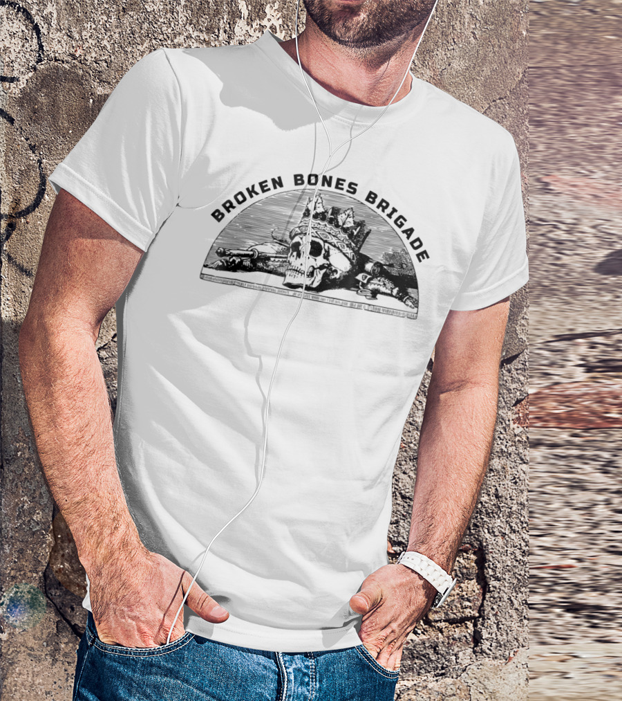 Broken Bones Brigade Crowned Skull Skateboard Pro T-Shirt