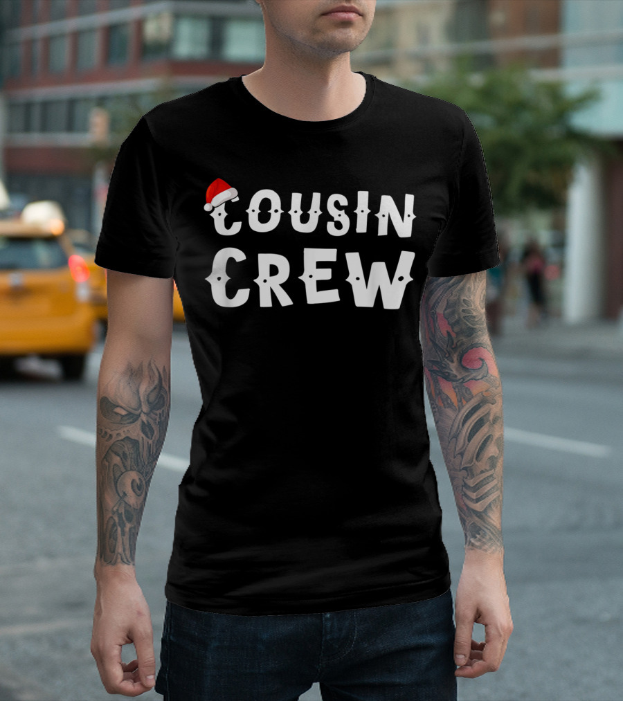 Cousin Crew Christmas Santa Hat Party T-Shirt