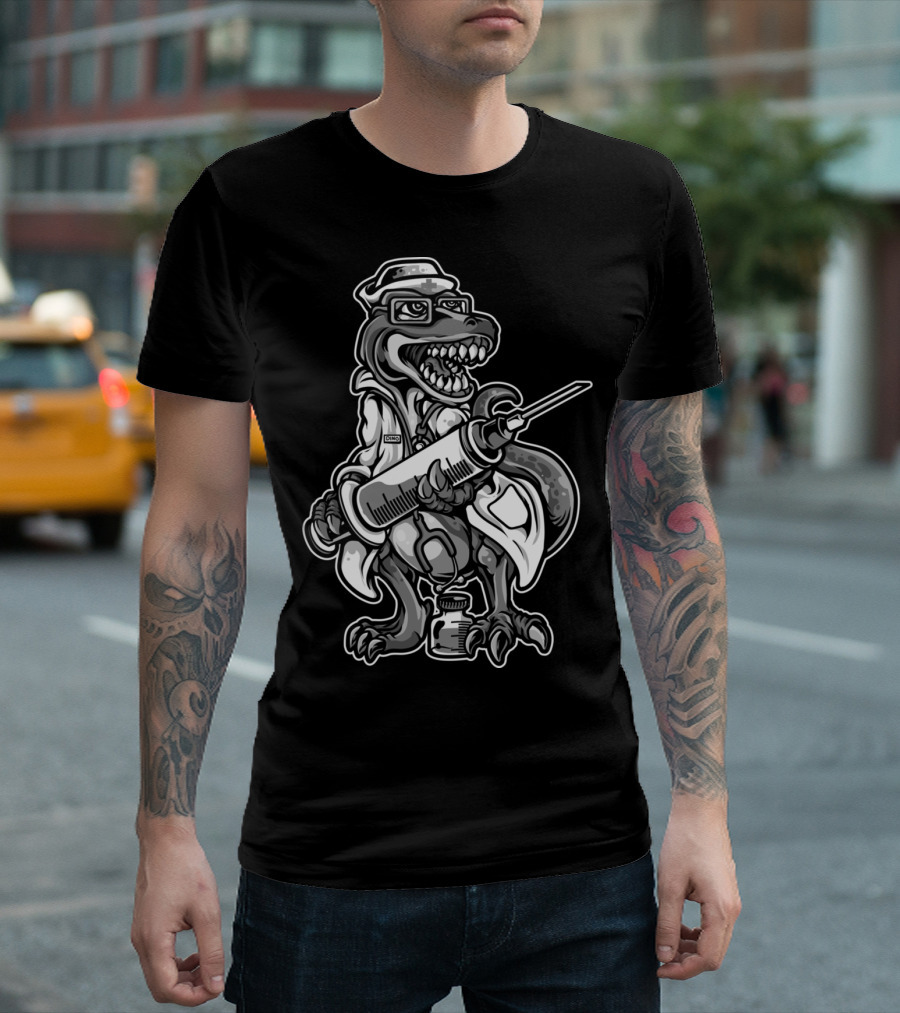 Funny Cute Nurse Dinosaur Love Registered T-Shirt