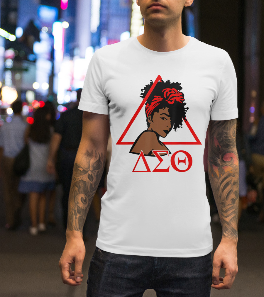Delta Sigma Theta 1913 African American Woman In Red Triangle T-Shirt