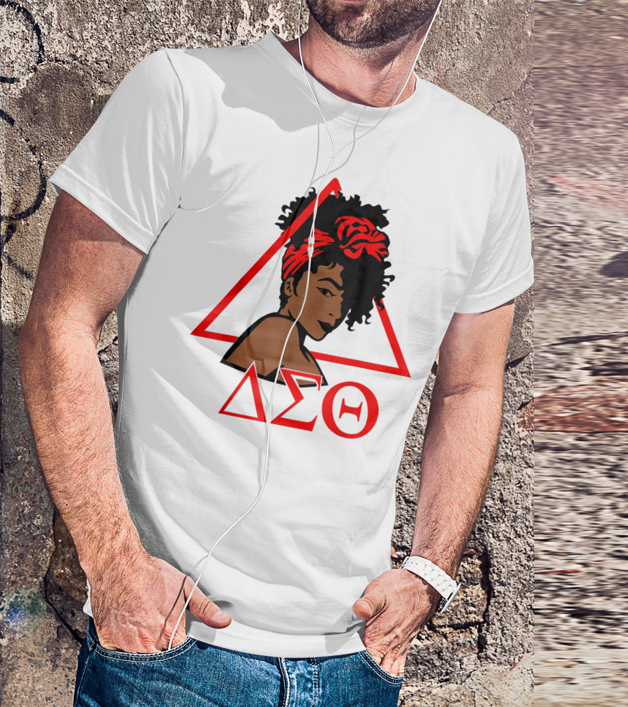 Delta Sigma Theta 1913 African American Woman In Red Triangle T-Shirt