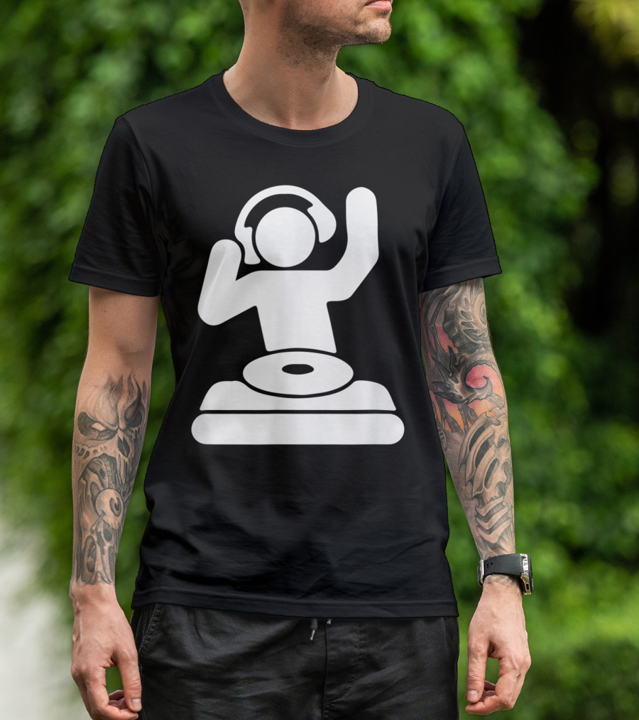 Dj Vinyl Turntable Music Mixer Headphones T-Shirt