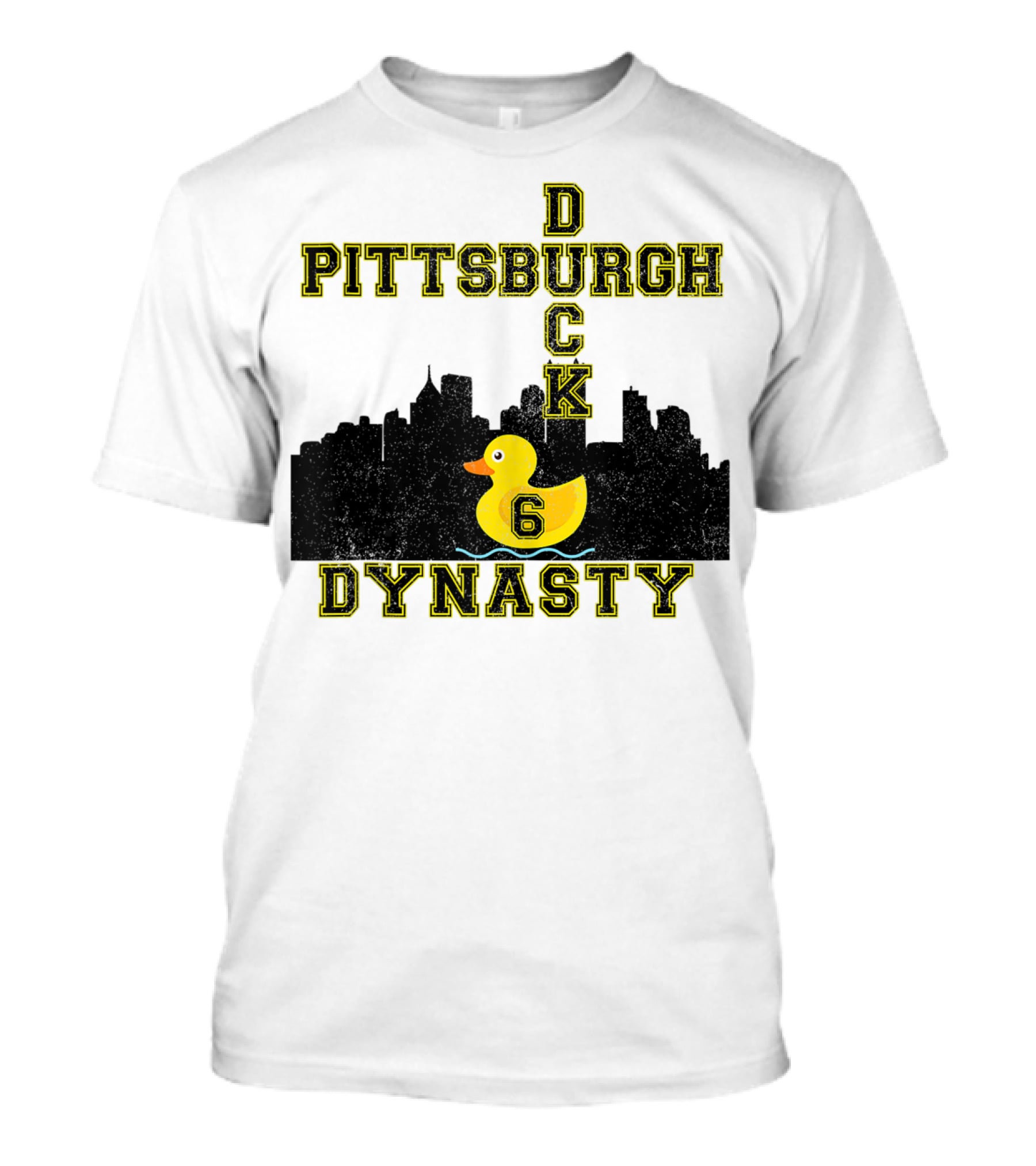Pittsburgh Duck 6 Dynasty Football Skyline T-Shirt