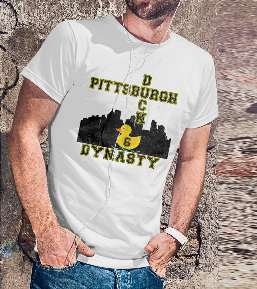 Pittsburgh Duck 6 Dynasty Football Skyline T-Shirt