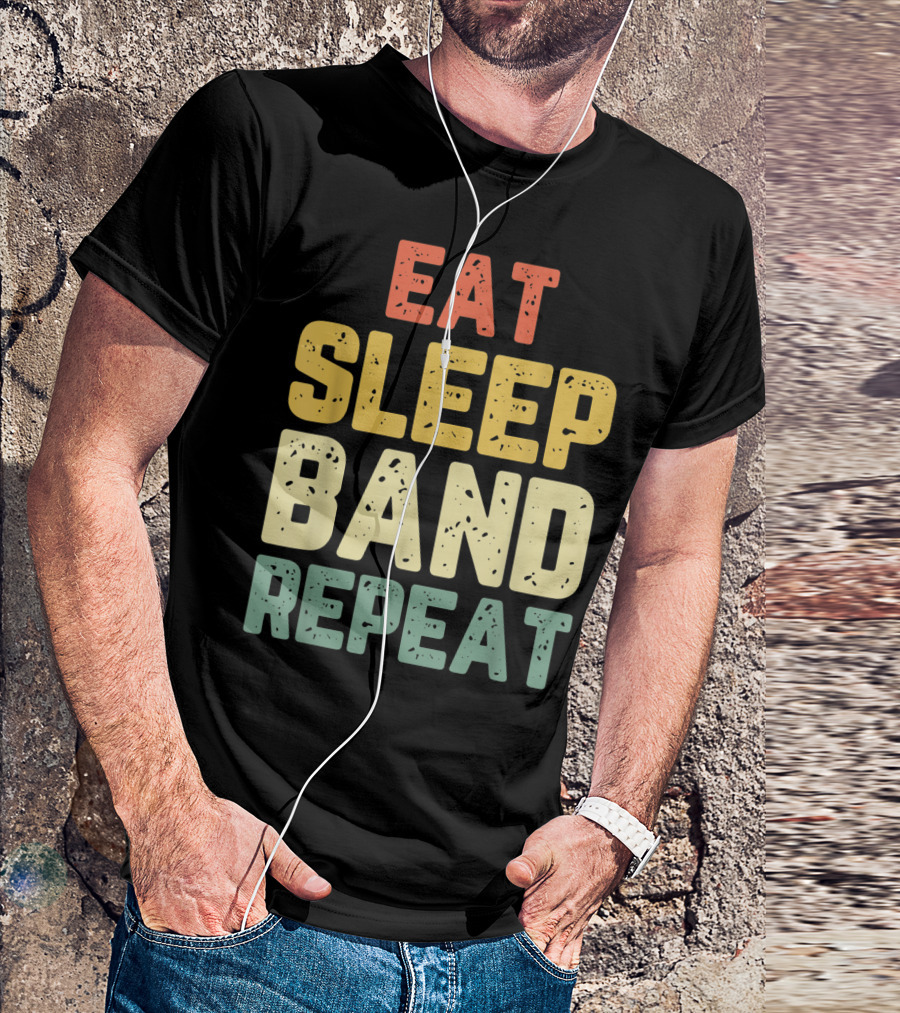 Eat Sleep Band Repeat Marching Funny Director T-Shirt