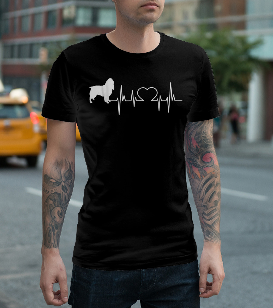 English Springer Spaniel Heartbeat Love T-Shirt