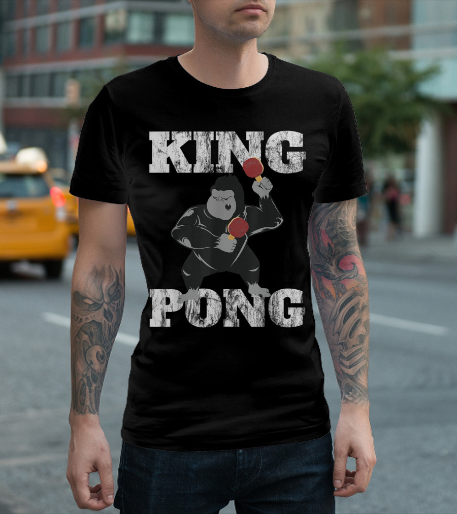 King Pong Funny Vintage Table Tennis Ping Pong T-Shirt
