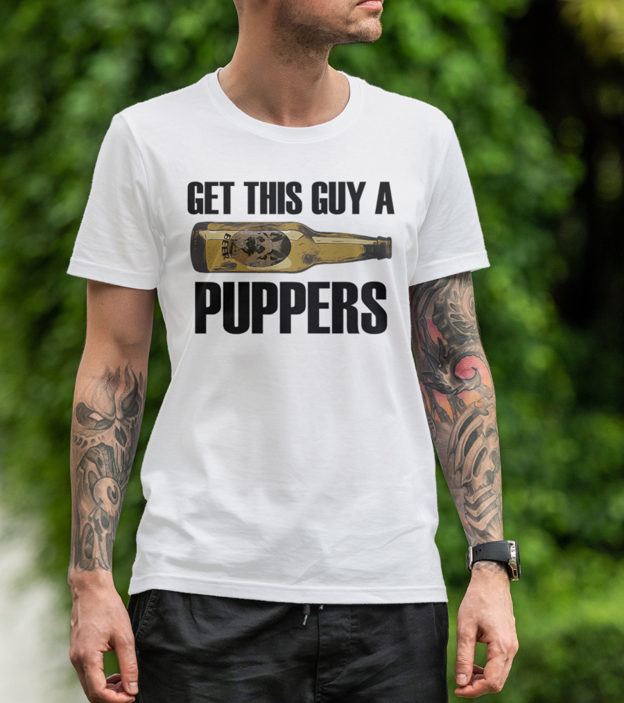 Get This Guy A Puppers Beer Bottle Iconic T-Shirt
