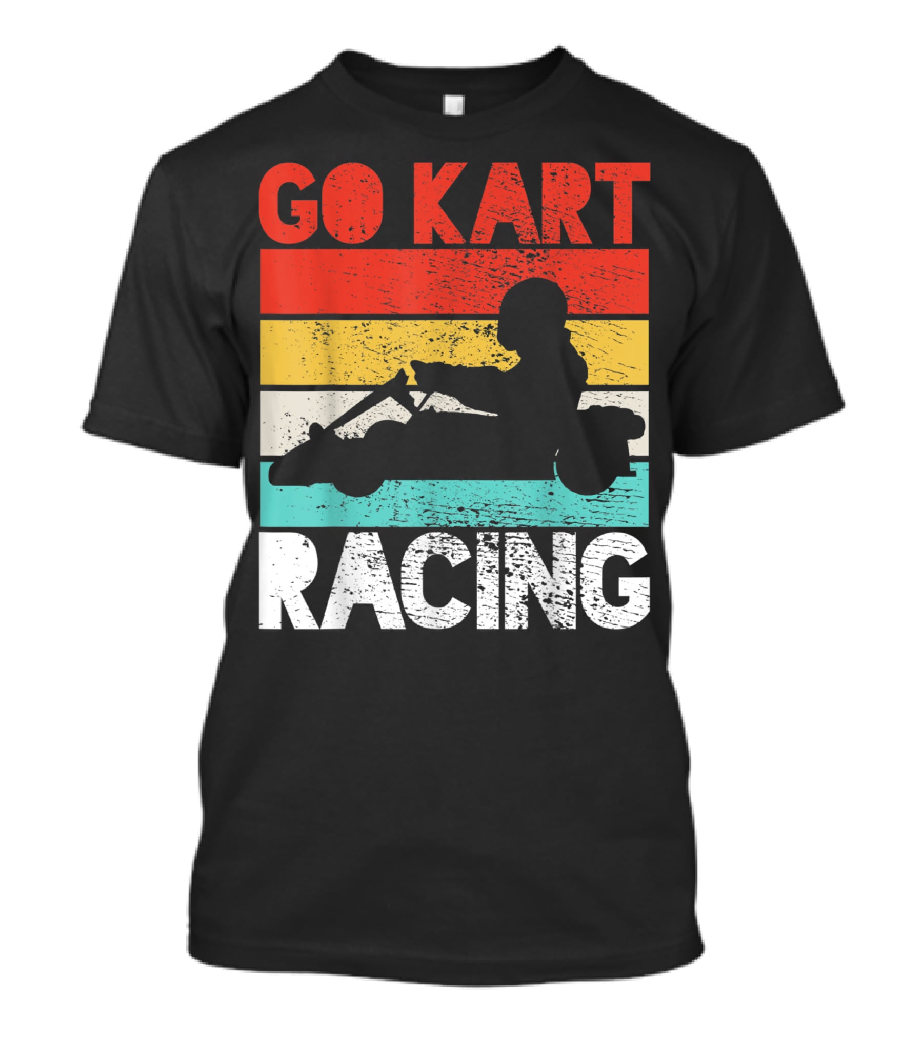GO KART RACING Retro Stripes T-Shirt