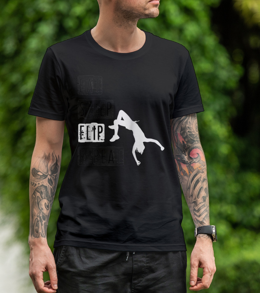Gymnastics Eat Sleep Flip Repeat Gymnast T-Shirt