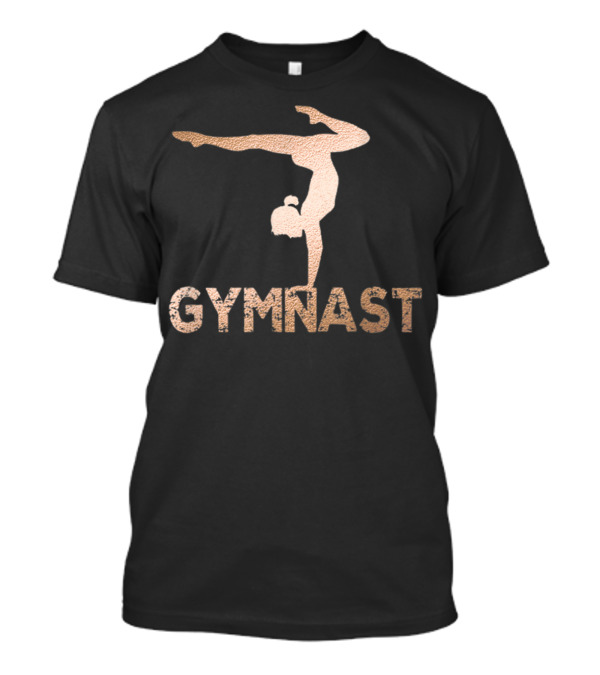 Gymnastics Women Girls Rose Gold Handstand Pose T-Shirt
