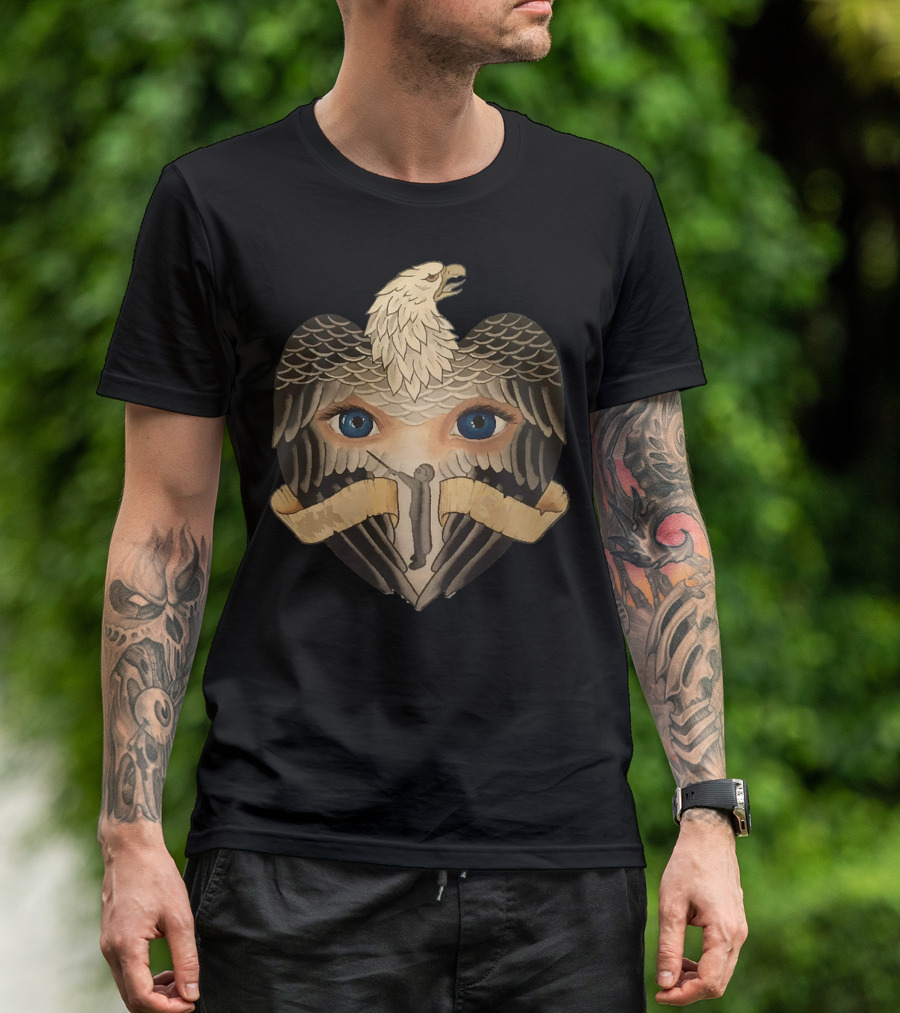 Eagle Heart With Eyes Magician Man T-Shirt