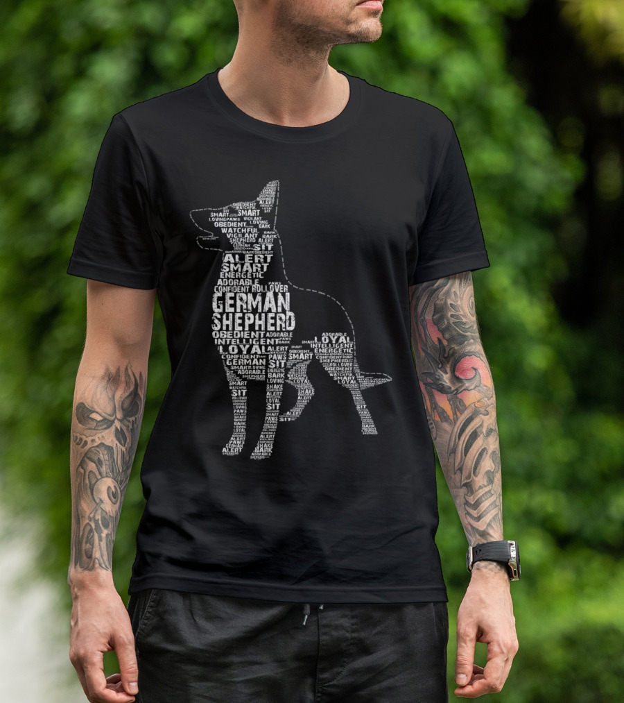 I Love My German Shepherd Dog Mom Alert Smart Loyal Obedient Energetic Confident T-Shirt