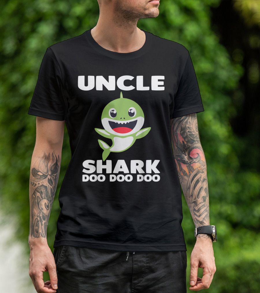 UNCLE SHARK DOO DOO DOO Baby Shark Song Inspired T-Shirt