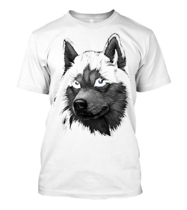 Classic Blue-Eyed Siberian Husky Lover T-Shirt