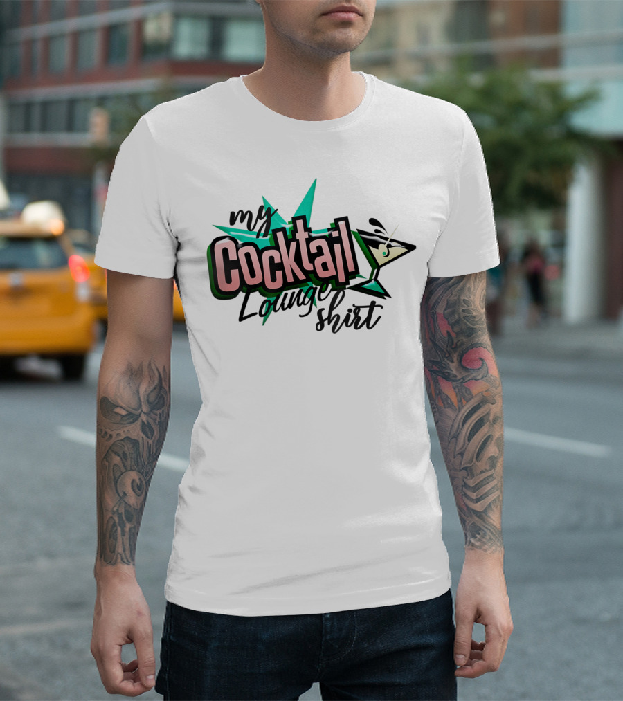 My Cocktail Lounge Shirt Martini Starburst T-Shirt