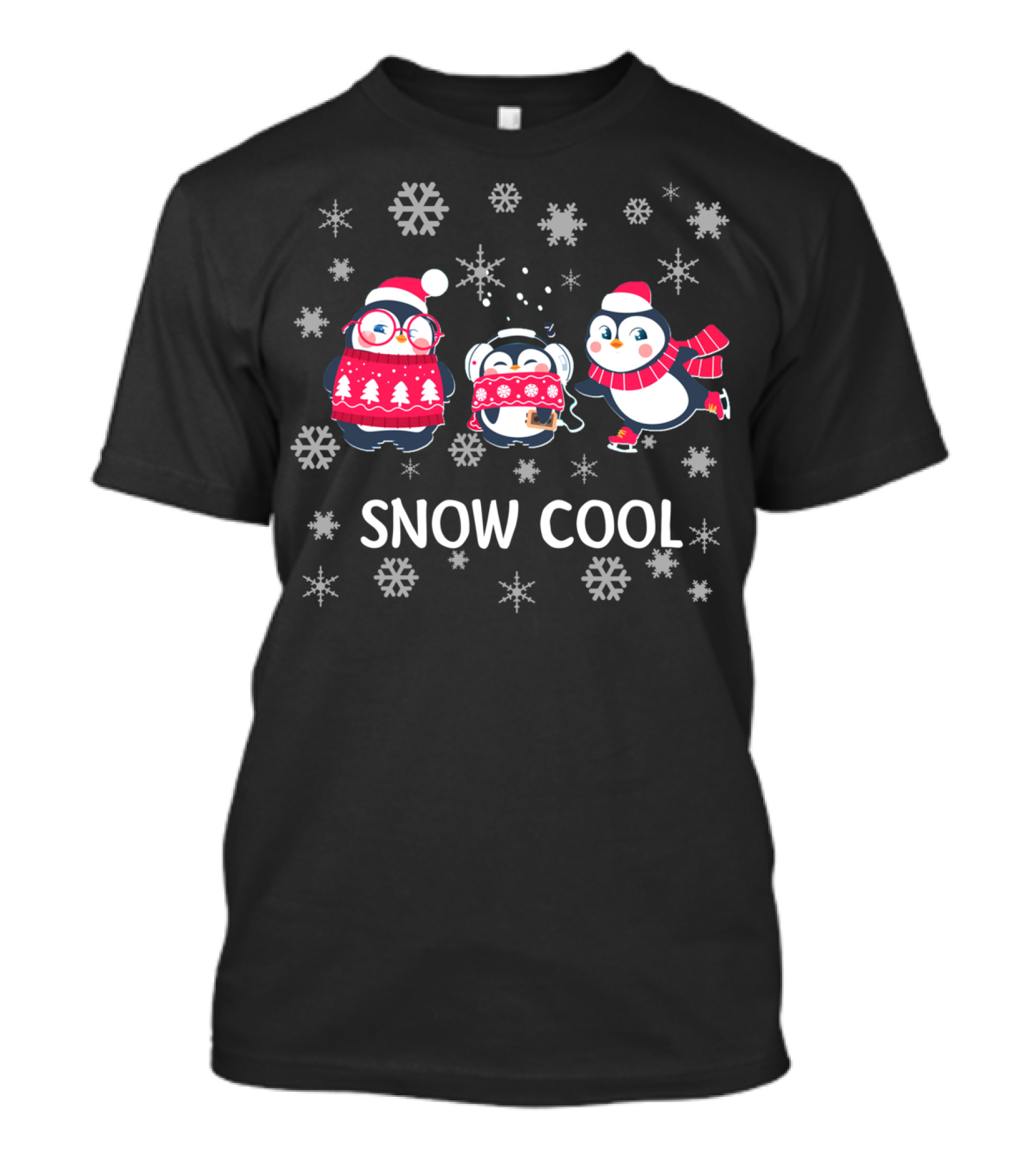 Snow Cool Cute Penguin Winter Fun T-Shirt