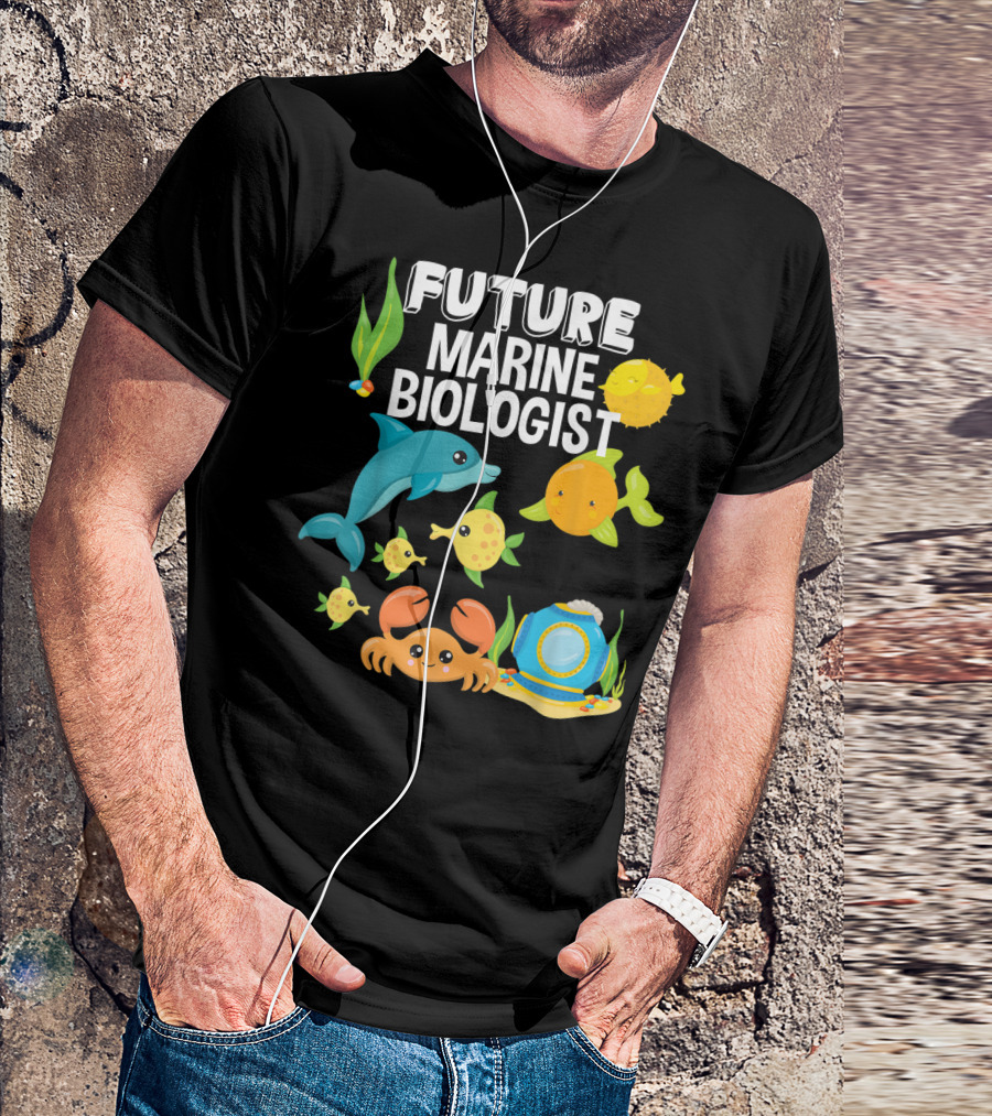 Future Marine Biologist Sea Lover Fish Sharks Ocean Adventure T-Shirt