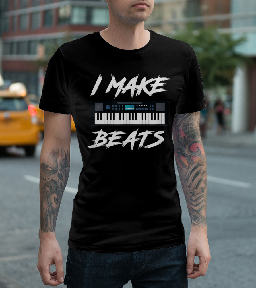 I Make Beats Keyboard DJ Audio Music Producer T-Shirt